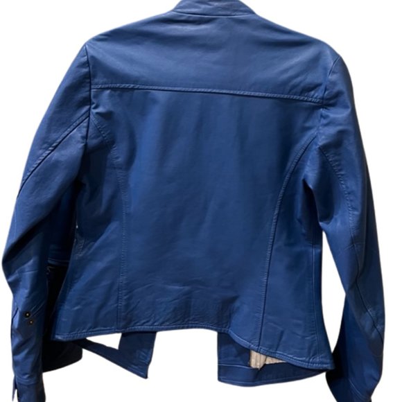 LA MARTINA ARGENTINA CUSTOM MADE BLUE LEATHER JACKET - Picture 8 of 12